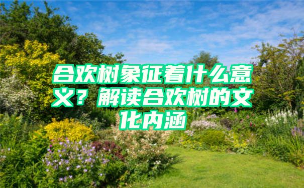 合欢树象征着什么意义？解读合欢树的文化内涵