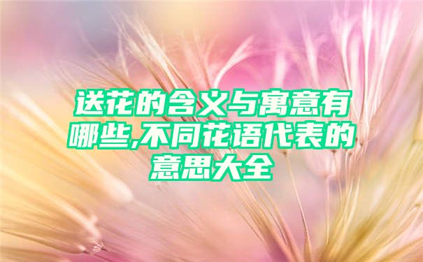 送花的含义与寓意有哪些,不同花语代表的意思大全