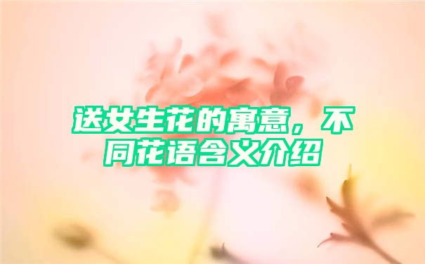 送女生花的寓意，不同花语含义介绍