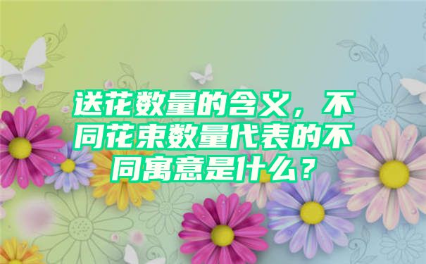 送花数量的含义，不同花束数量代表的不同寓意是什么？